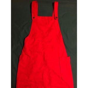 Red Overall Dress